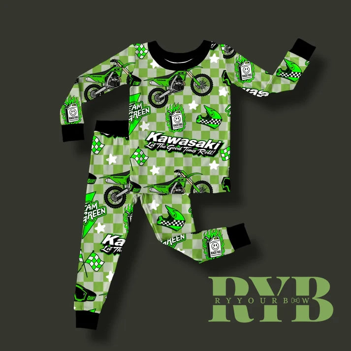 Team Green 2 Piece Long Sleeve Top + Pants
