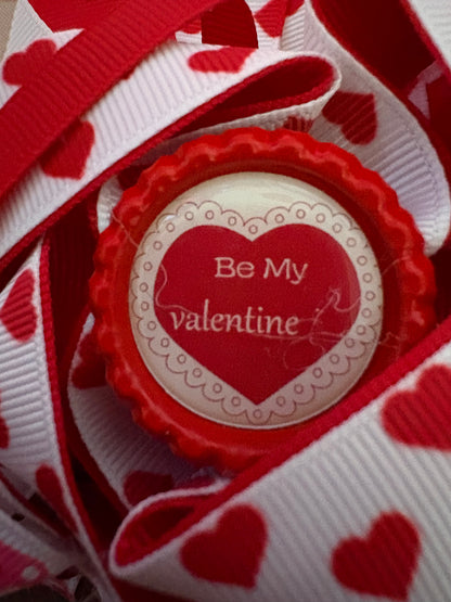 Be My Valentines Bow Clip