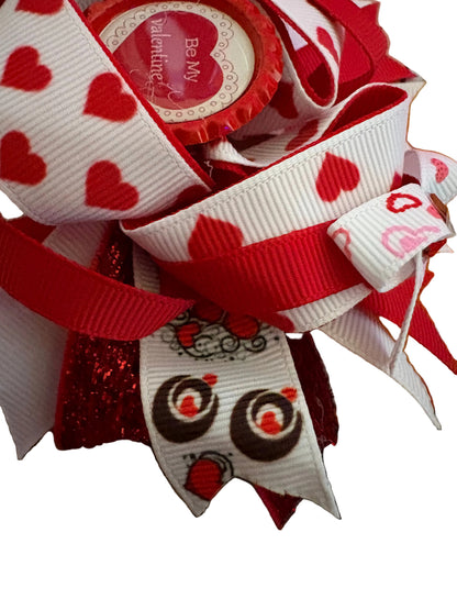 Be My Valentines Bow Clip