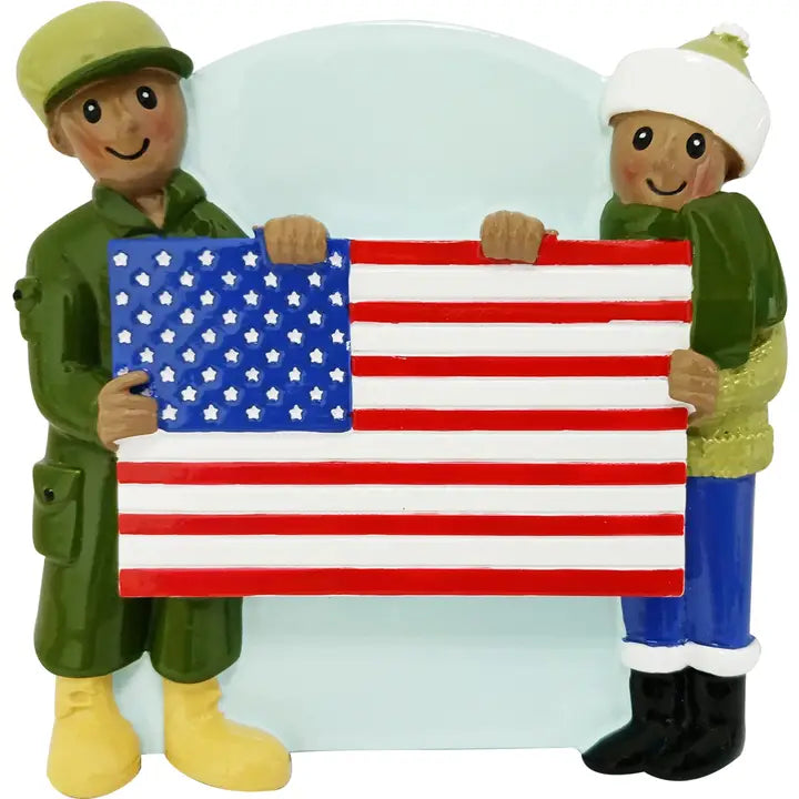 Dark Skin Patriotic Family