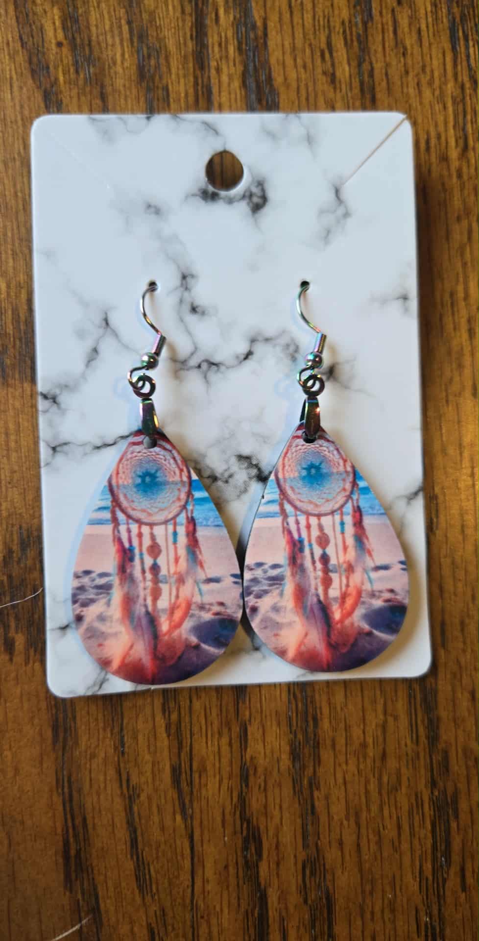 Beach Theme Tear Drop Earrings