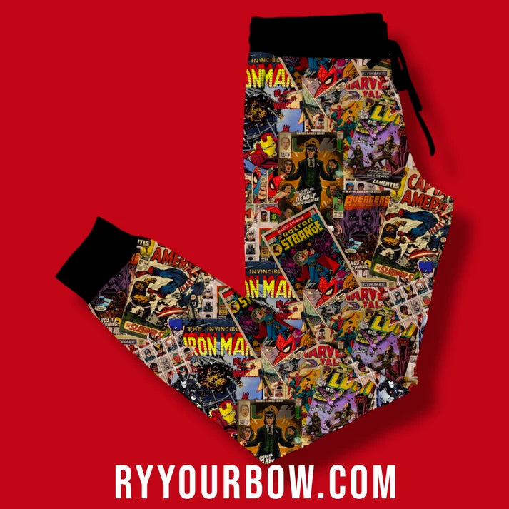 Superhero Comics Book Adult Joggers
