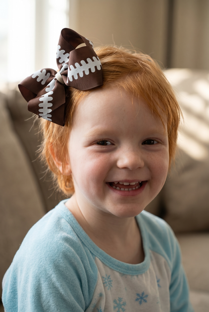 Football Texas Size Hair Bow