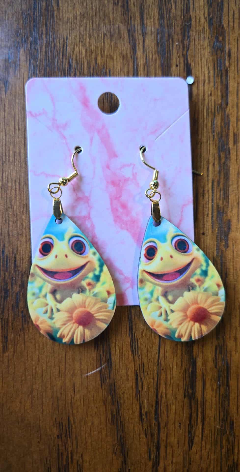 Animal Themed Tear Drop Earrings