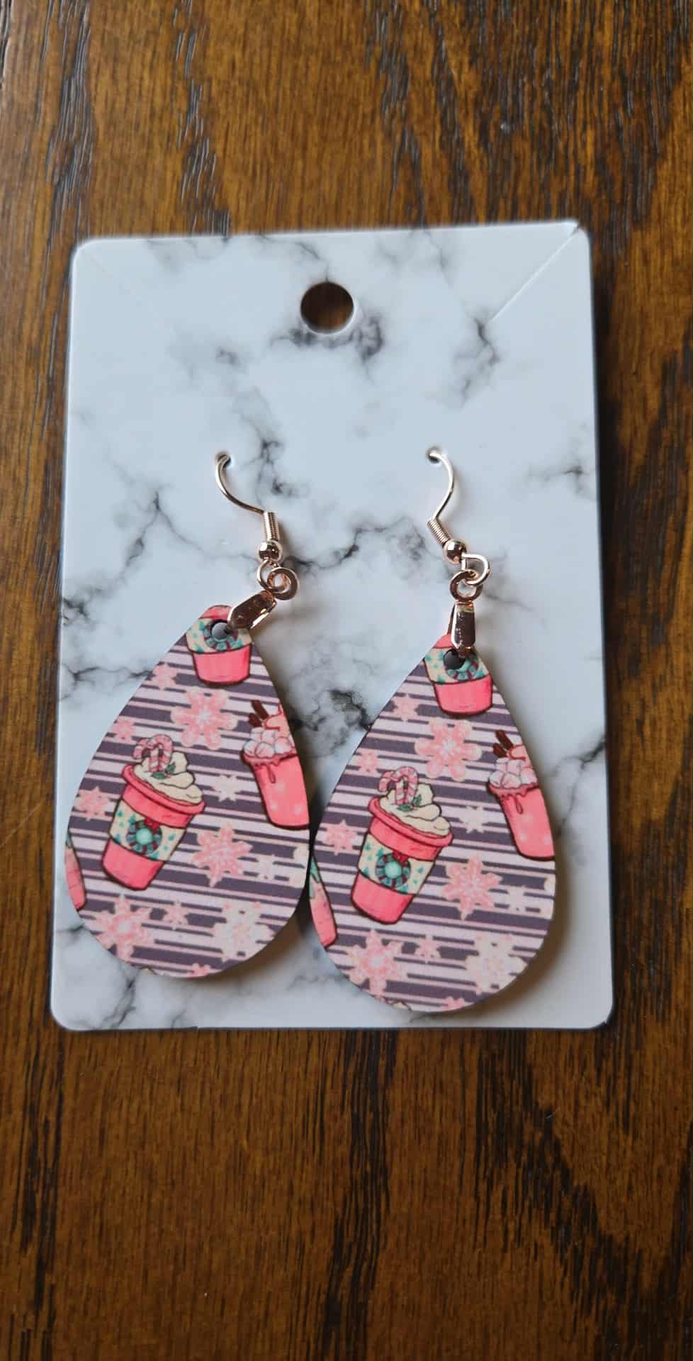 Christmas Designs Tear Drop Earrings