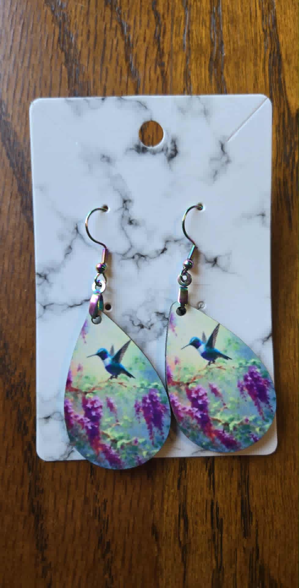 Animal Themed Tear Drop Earrings