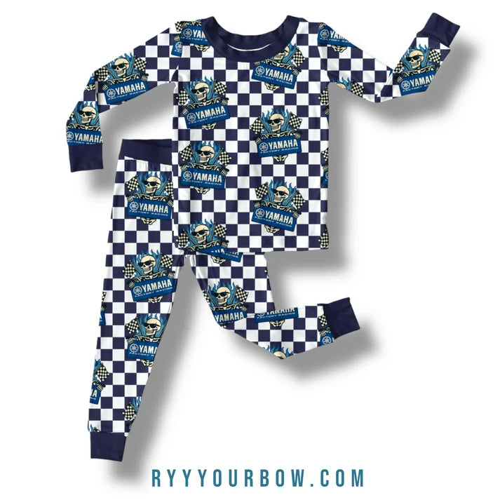 Team Blue With Skulls 2 Piece