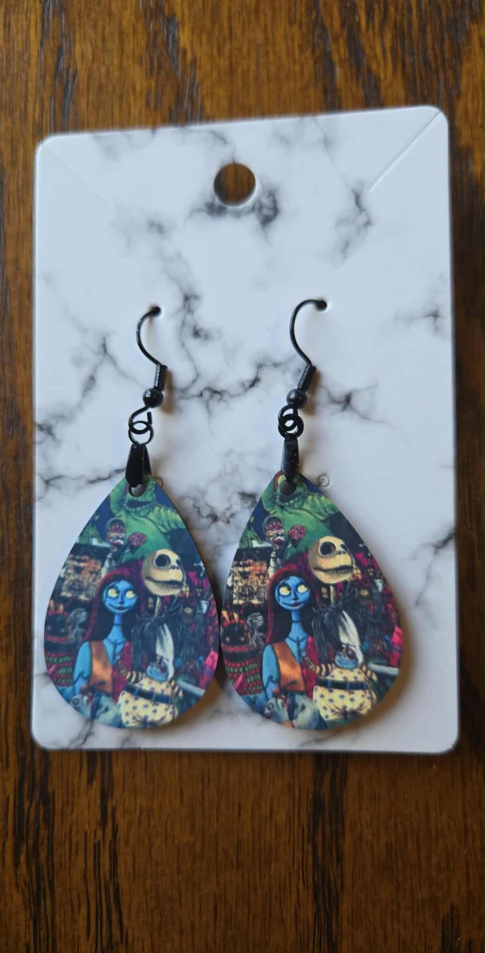 The Nightmare before Christmas Theme Tear Drop Earrings