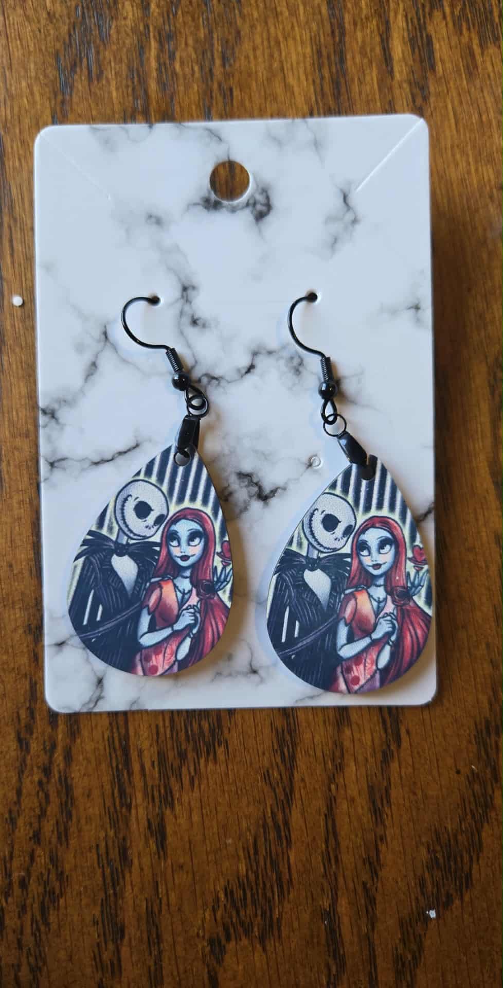 The Nightmare before Christmas Theme Tear Drop Earrings