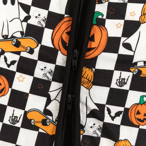 Halloween Skateboard Ghost Pumpkin Zippy
