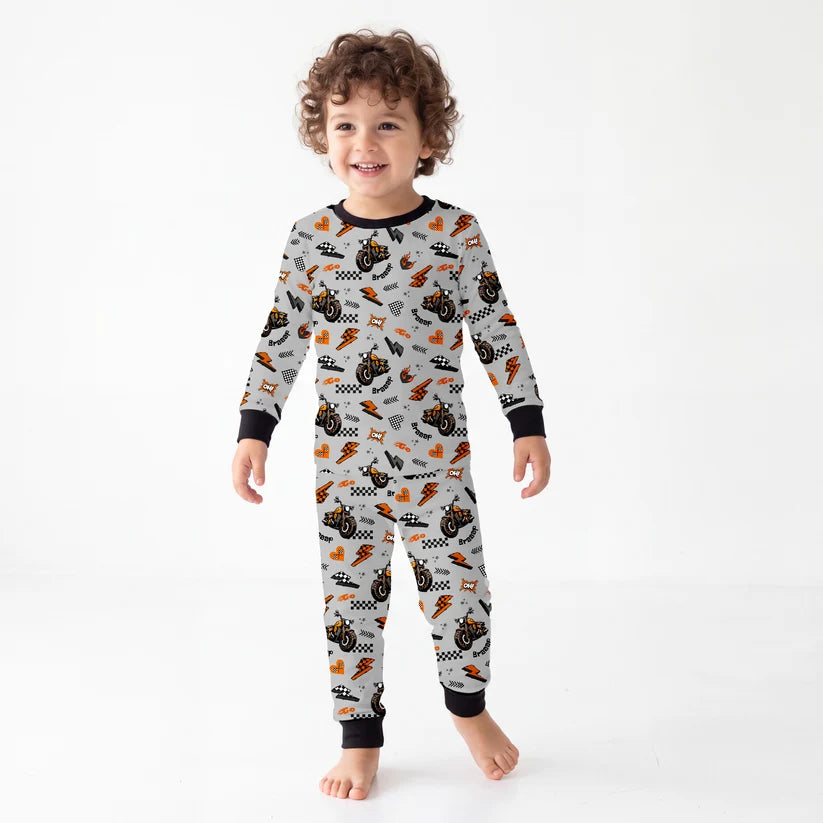Vintage Motorcycle Braaap  2 Piece Pj Set