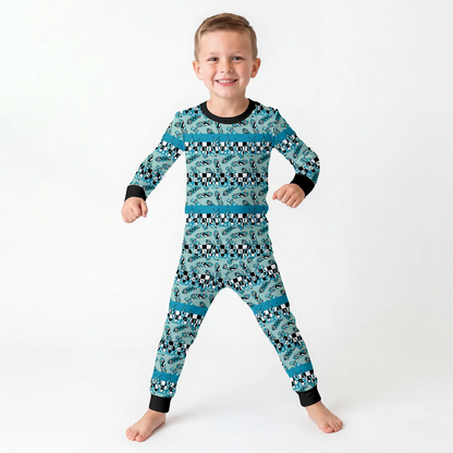 Rad Skate & Flame Kids 2 Piece Pj Set