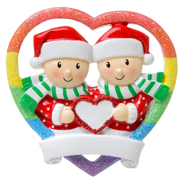 Light Skin LGBTQ+ Rainbow Couple