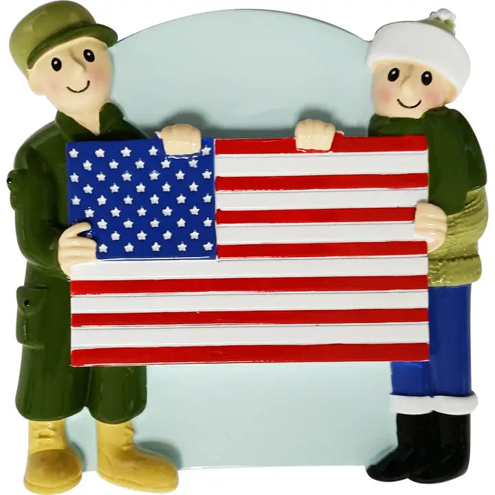 Light Skin Patriotic Family