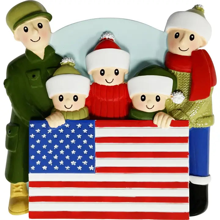 Light Skin Patriotic Family