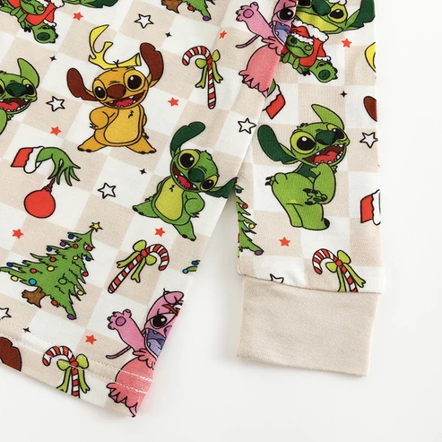Christmas Stitch Friend Checkerboard Kids 2 Piece Pj Set