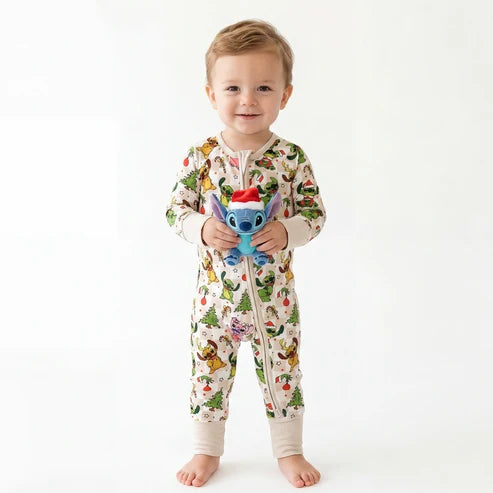 Christmas Stitch Friends Checkerboard Zippy