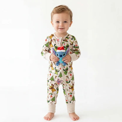 Christmas Stitch Friends Checkerboard Zippy