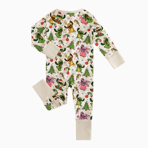Christmas Stitch Friends Checkerboard Zippy