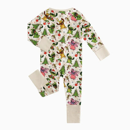 Christmas Stitch Friends Checkerboard Zippy