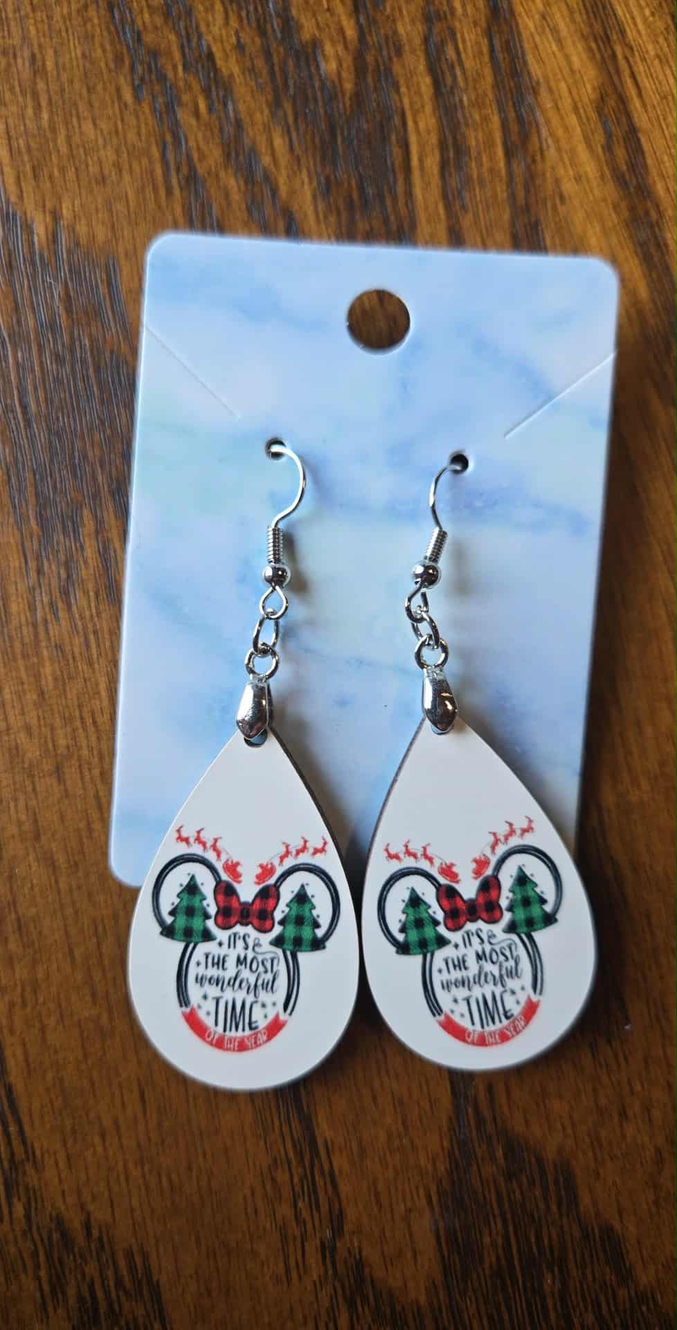 Disney Design Tear Drop Earrings