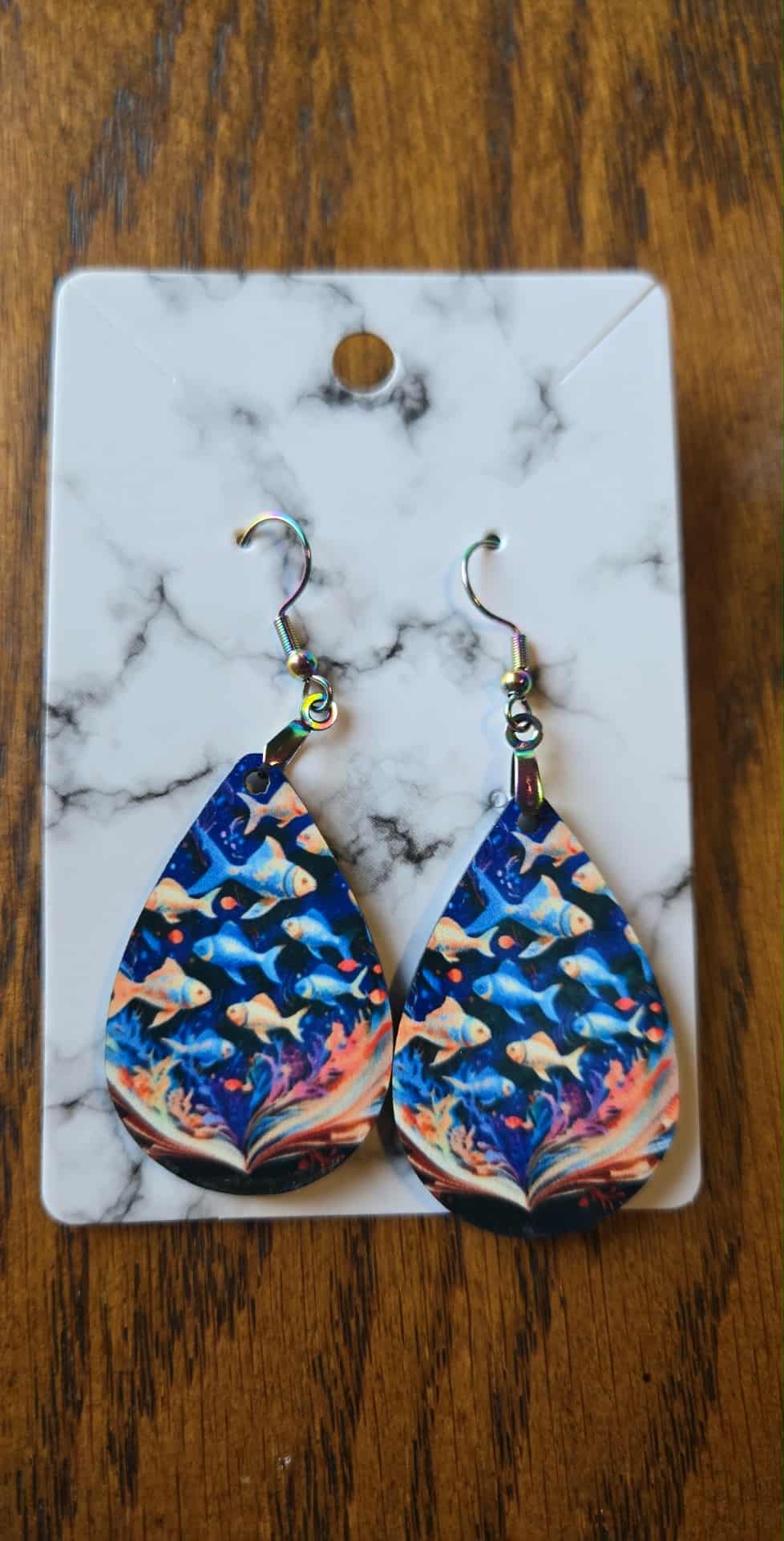 Animal Themed Tear Drop Earrings