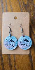 Mushroom Designs Tear Drop Earrings