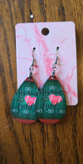 Football Themed Tear Drop Earrings
