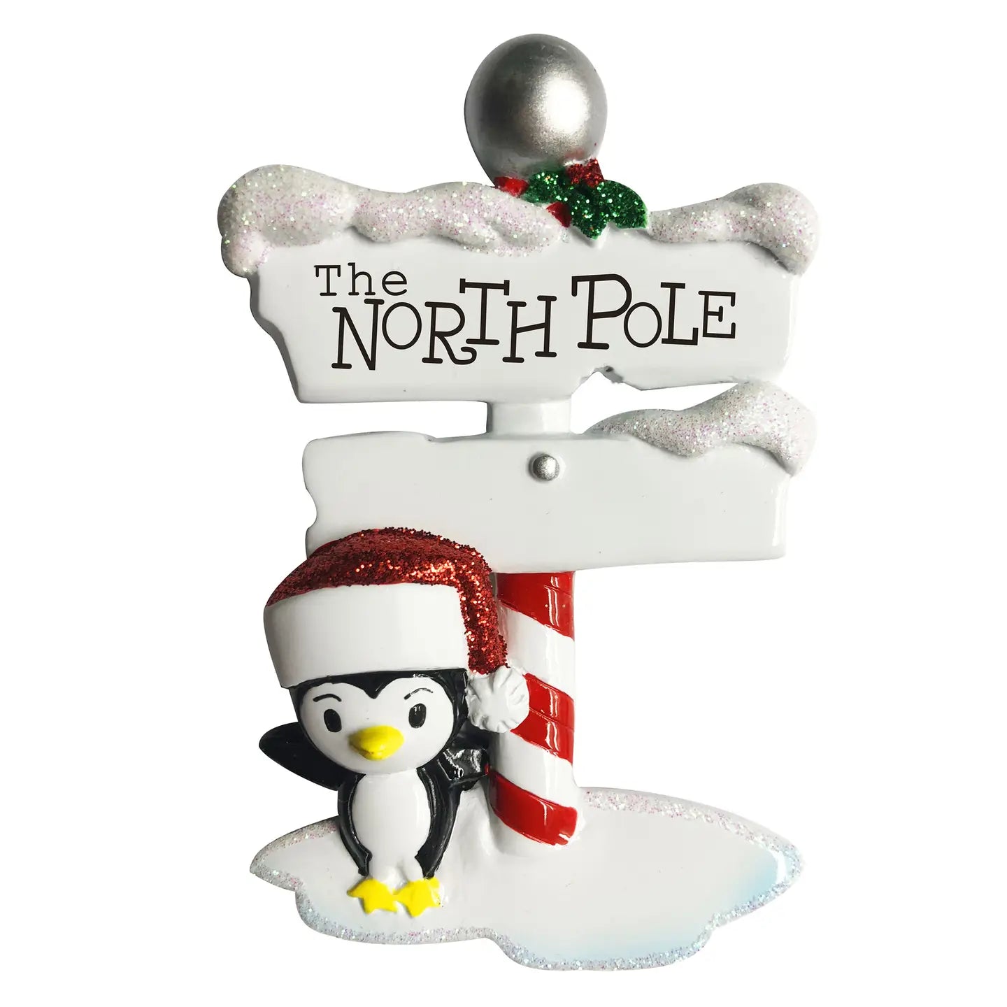 North Pole Sign with penguin