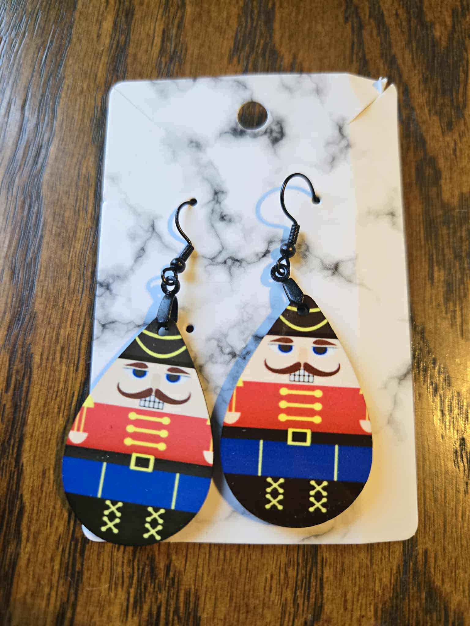 Christmas Designs Tear Drop Earrings