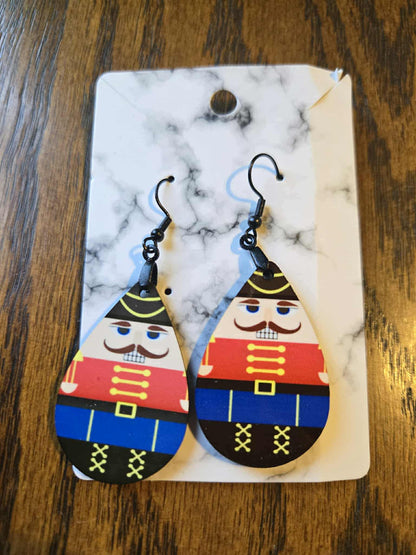 Christmas Designs Tear Drop Earrings
