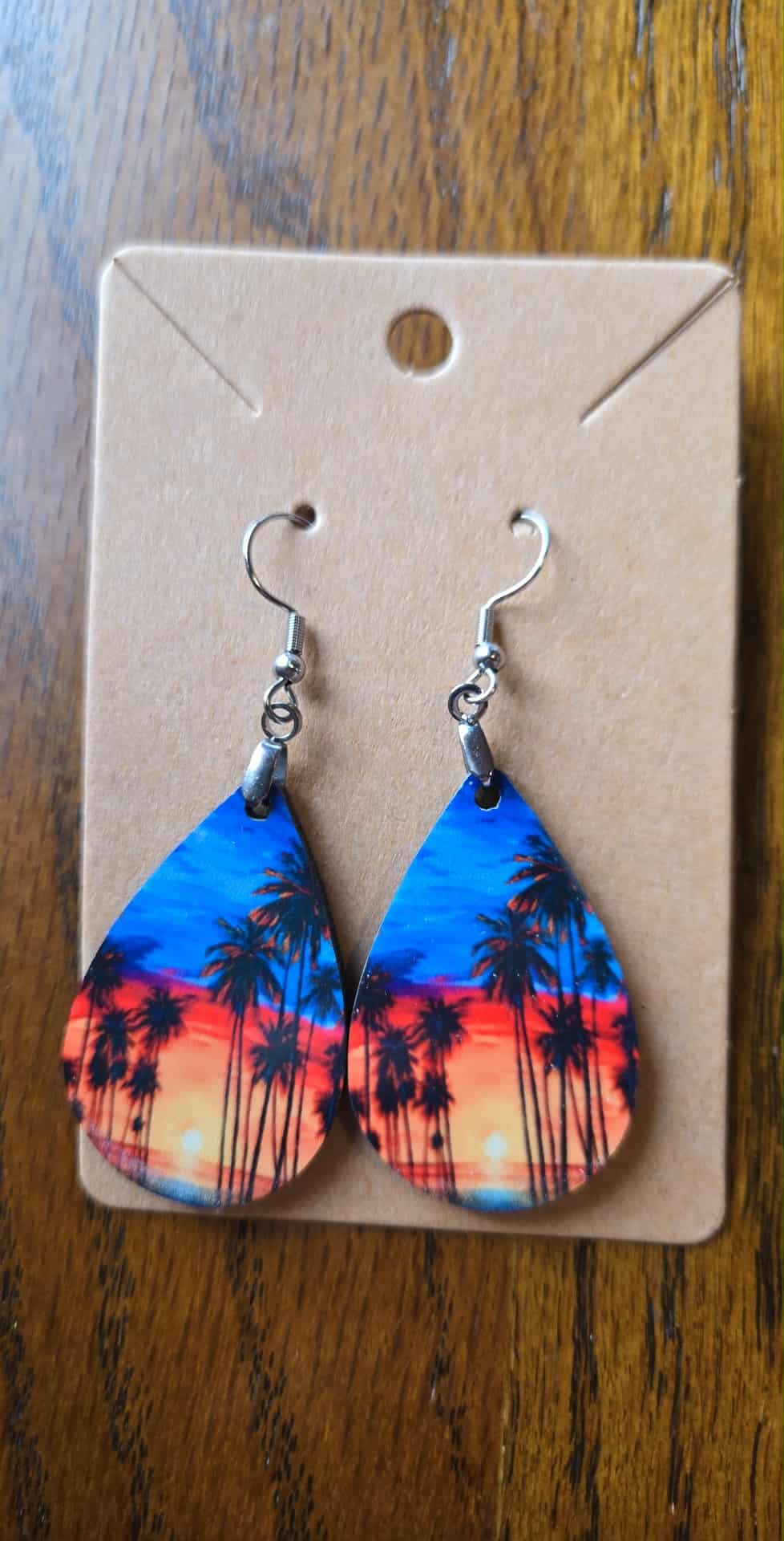 Sky Views Design Tear Drop Earrings
