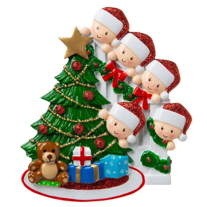 Peeking Behind Tree Family