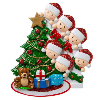 Peeking Behind Tree Family
