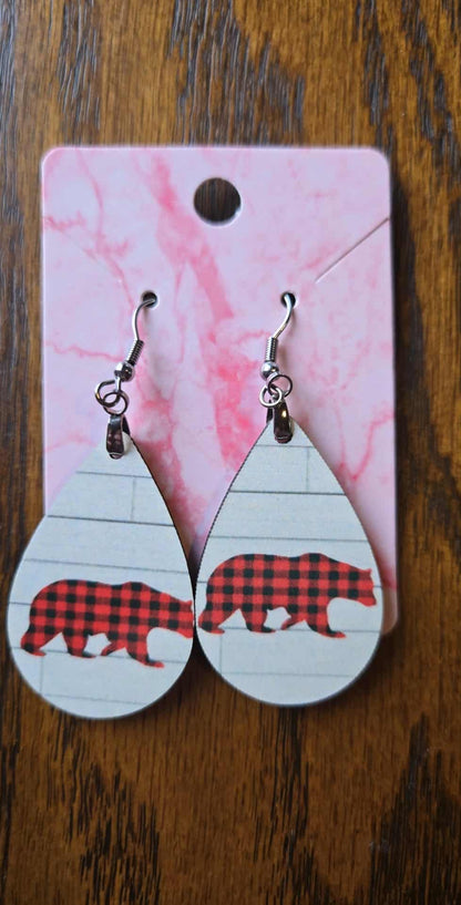 Animal Themed Tear Drop Earrings