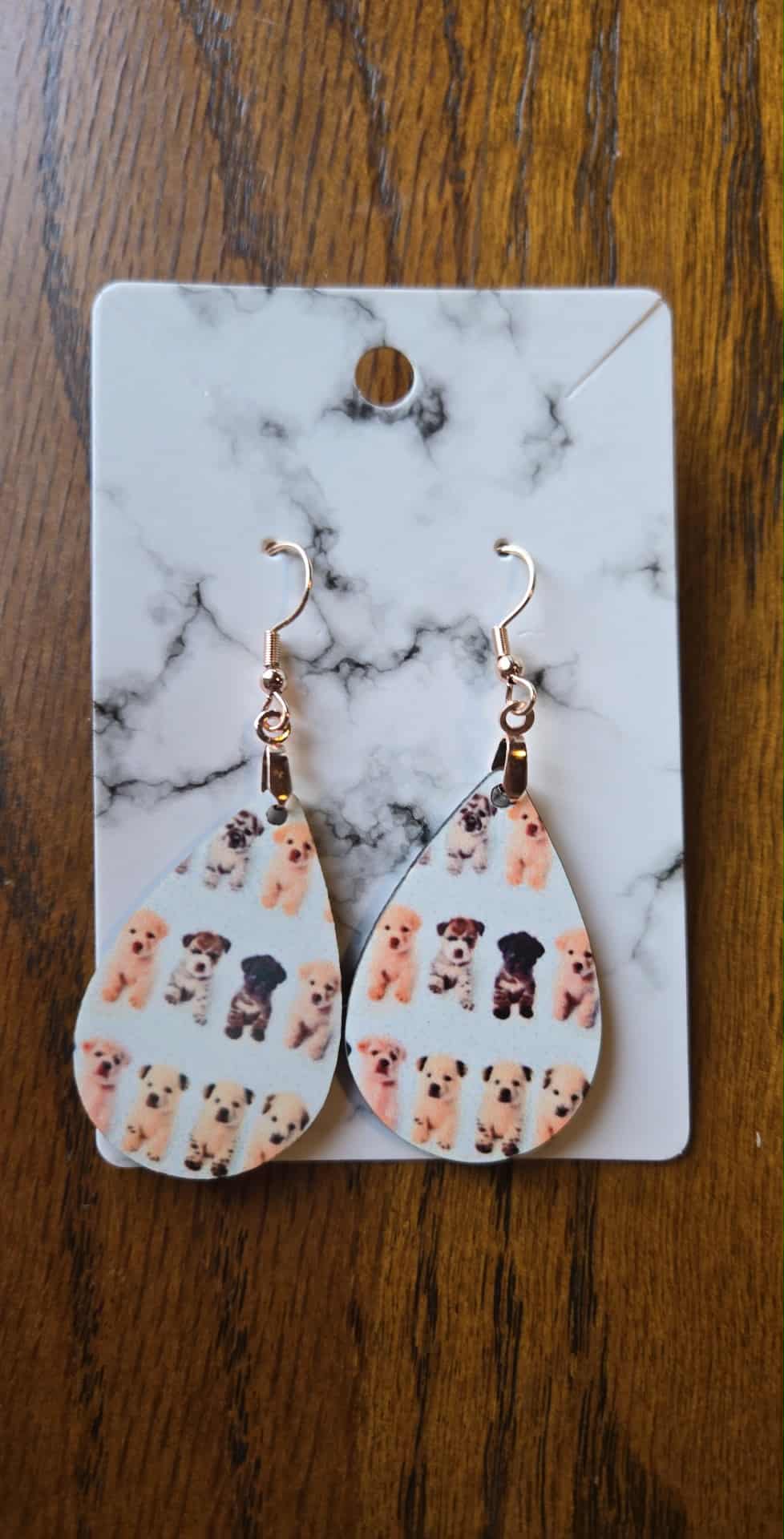 Animal Themed Tear Drop Earrings
