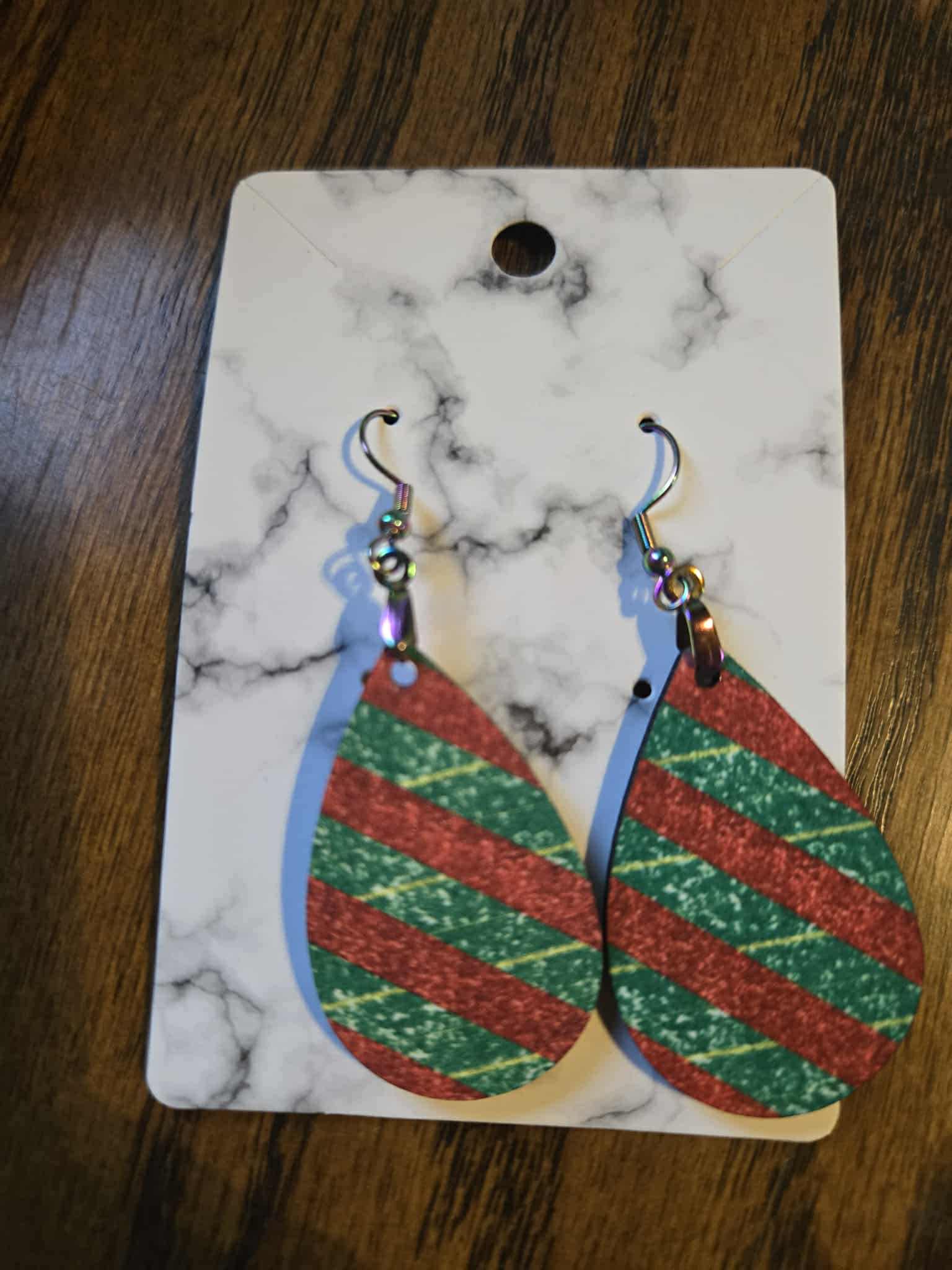 Christmas Designs Tear Drop Earrings