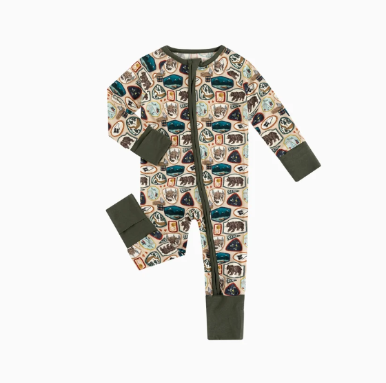 Wildlife Print Bamboo Zipper
