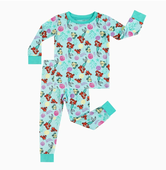 Mermaid and Flounder Bamboo Two-Piece set