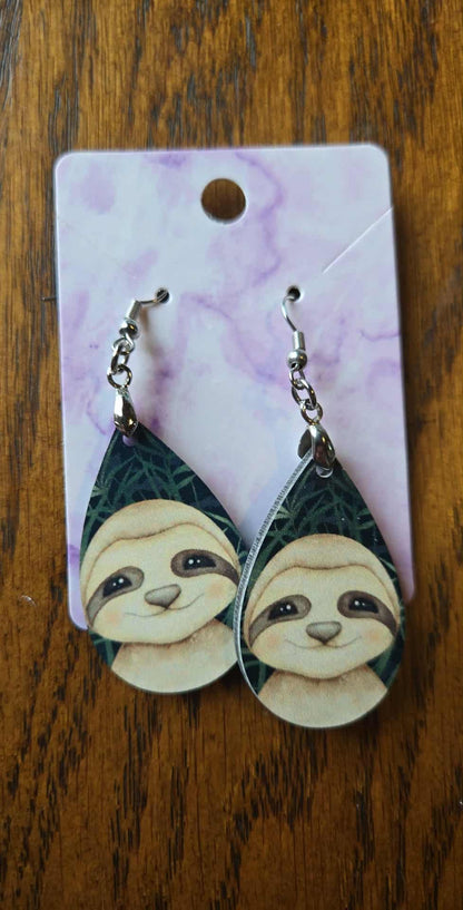 Animal Themed Tear Drop Earrings