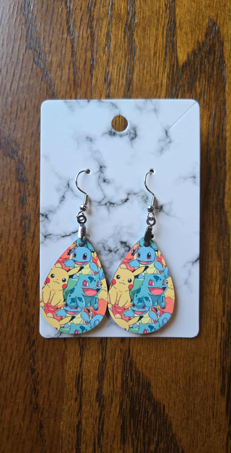 Pokemon Design Tear Drop Earrings