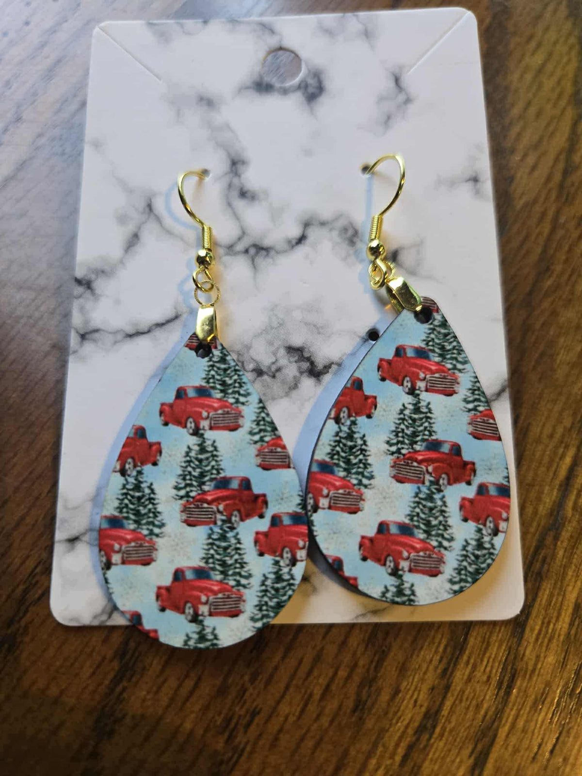 Christmas Designs Tear Drop Earrings