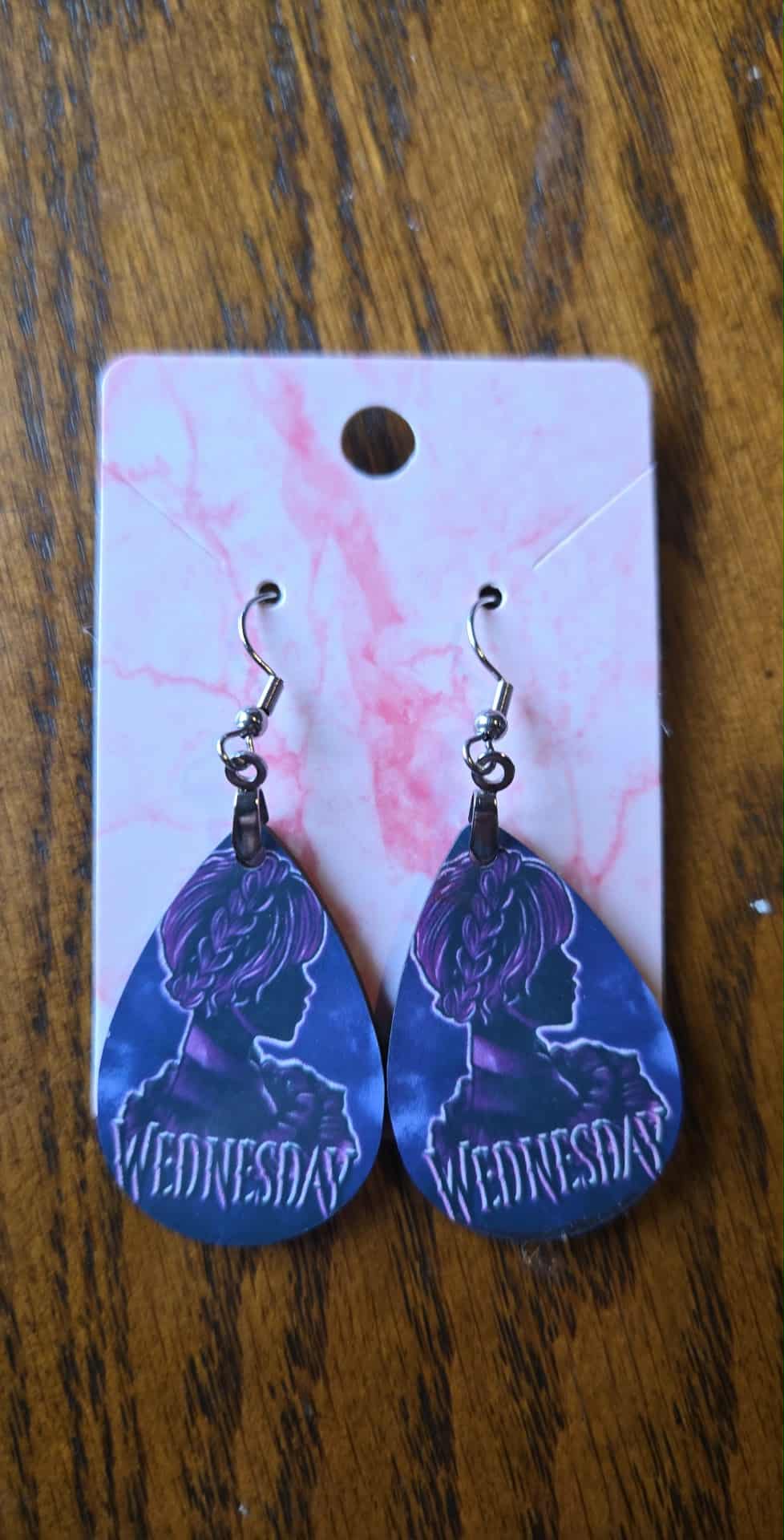 Wednesday TV Tear Drop Earrings