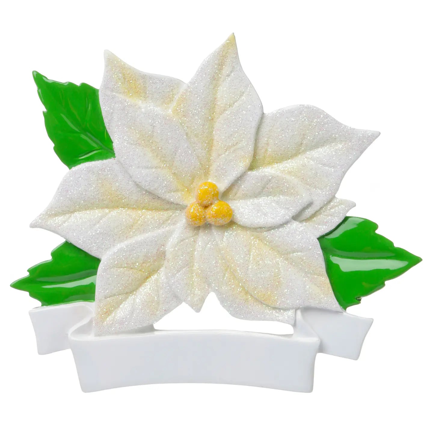 White Poinsetta Ornament