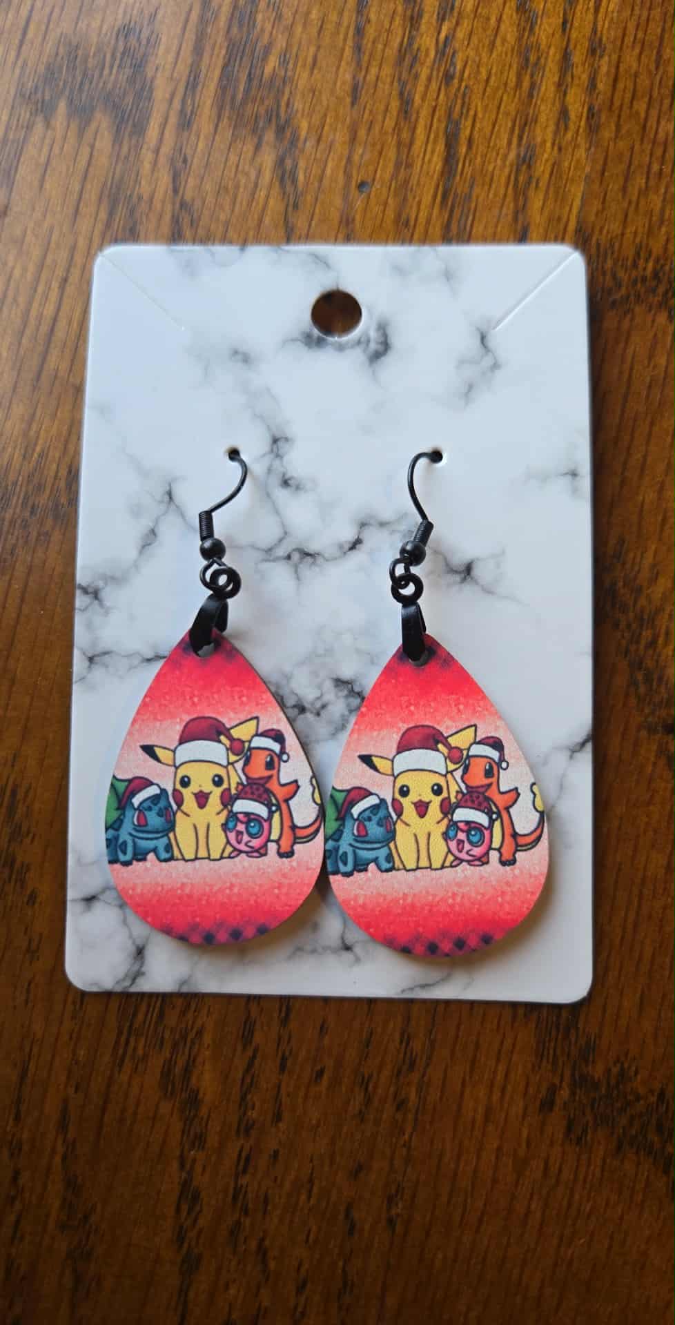 Pokemon Design Tear Drop Earrings