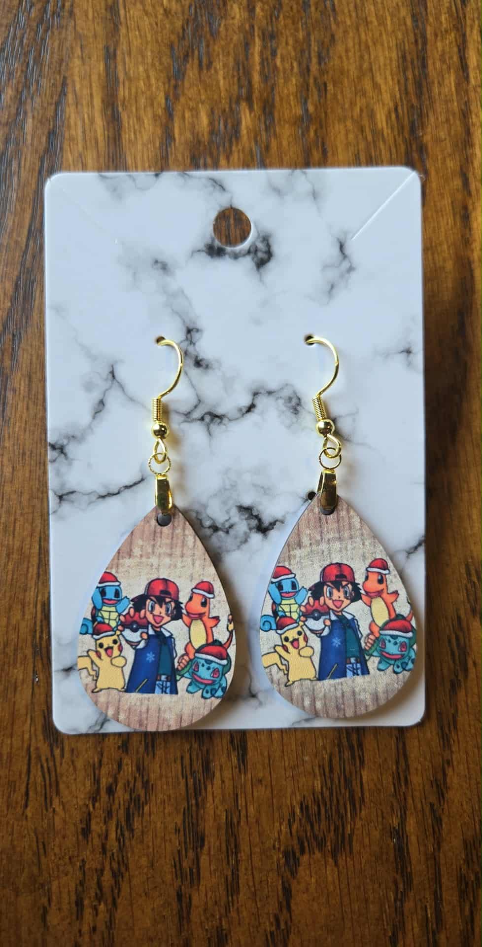 Pokemon Design Tear Drop Earrings