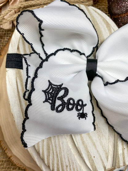 Boo Halloween Hair Bow | Clip or Headband