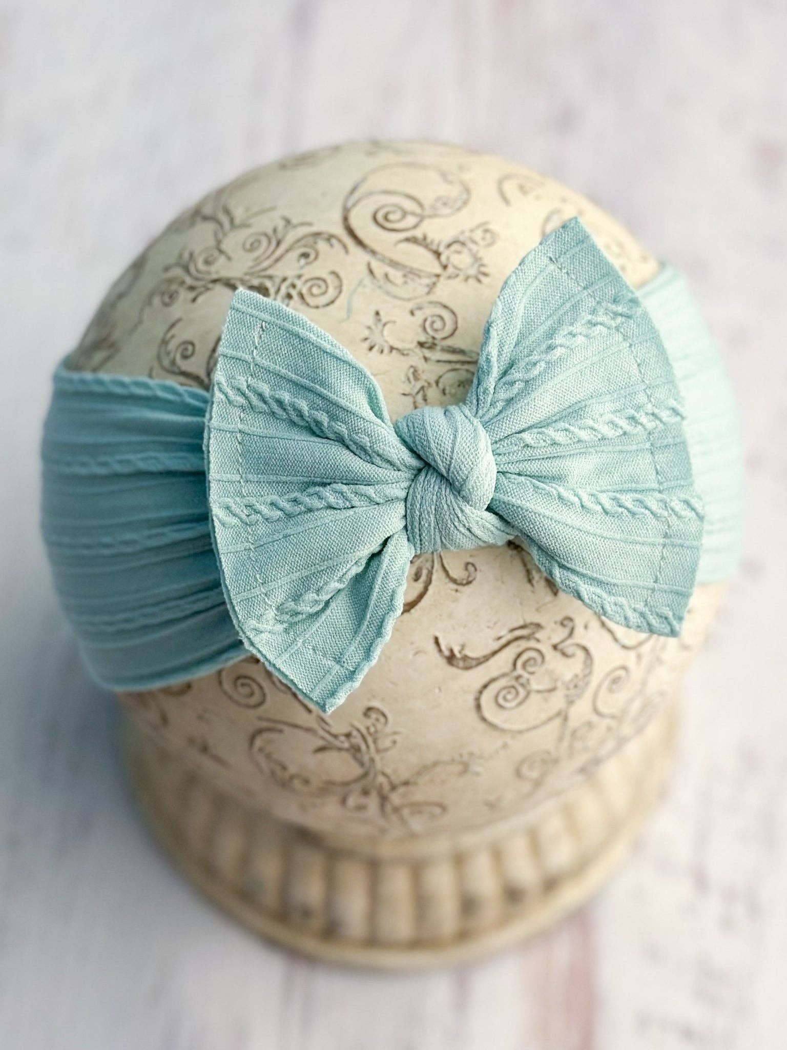 Cable Knit Bow Headbands