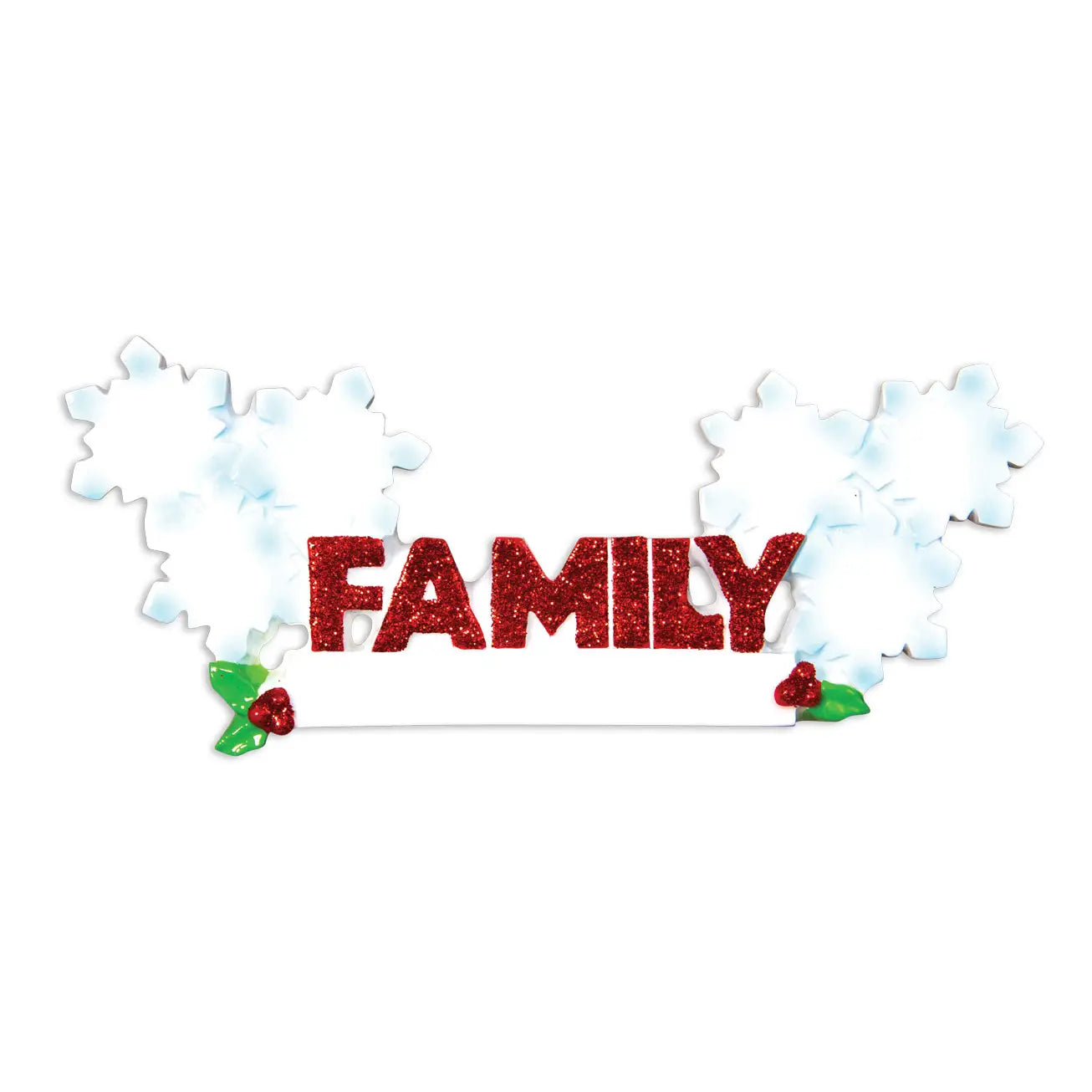 Family with Snowflakes Ornament