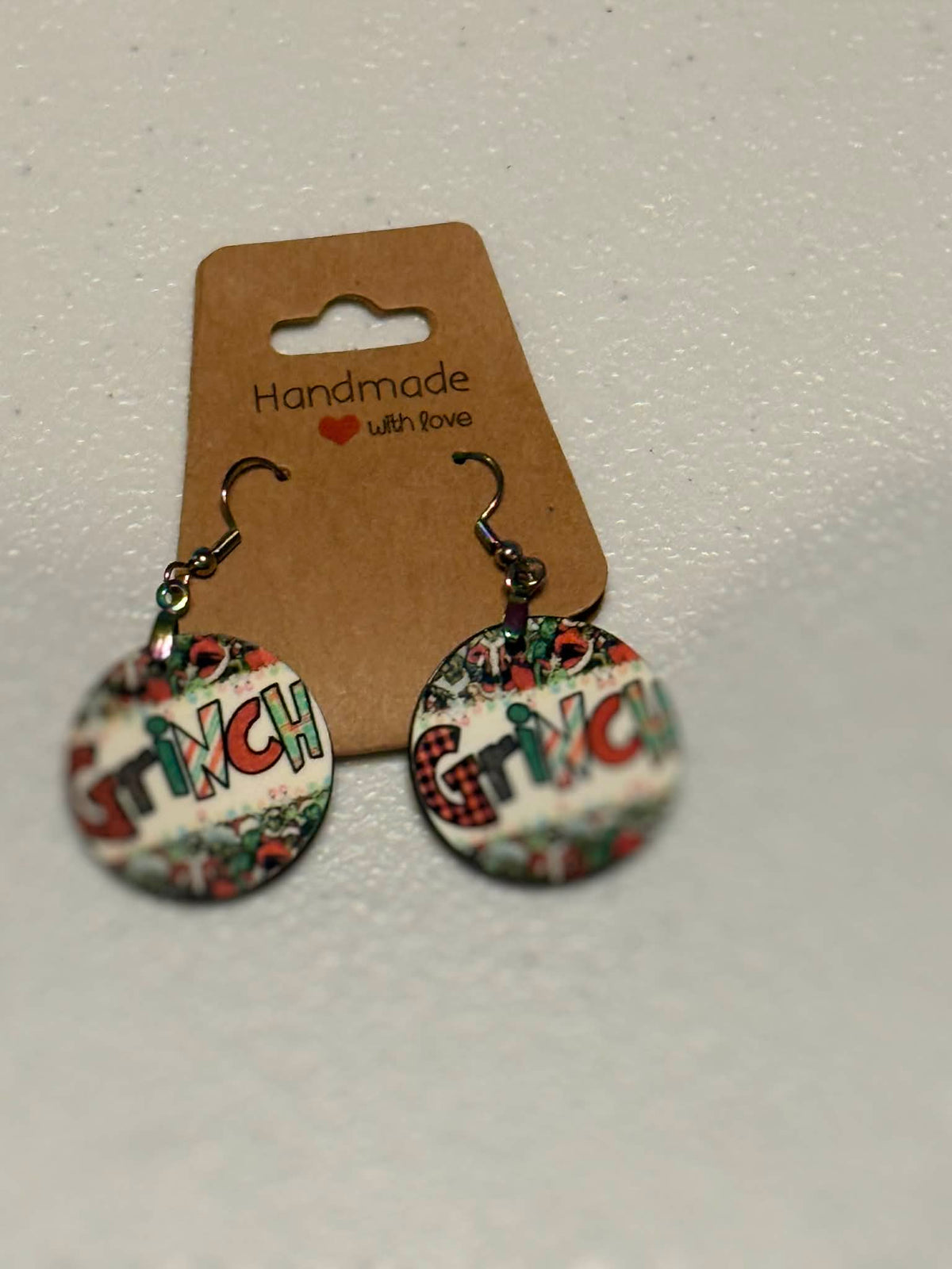 Grinch Tear Drop Earrings